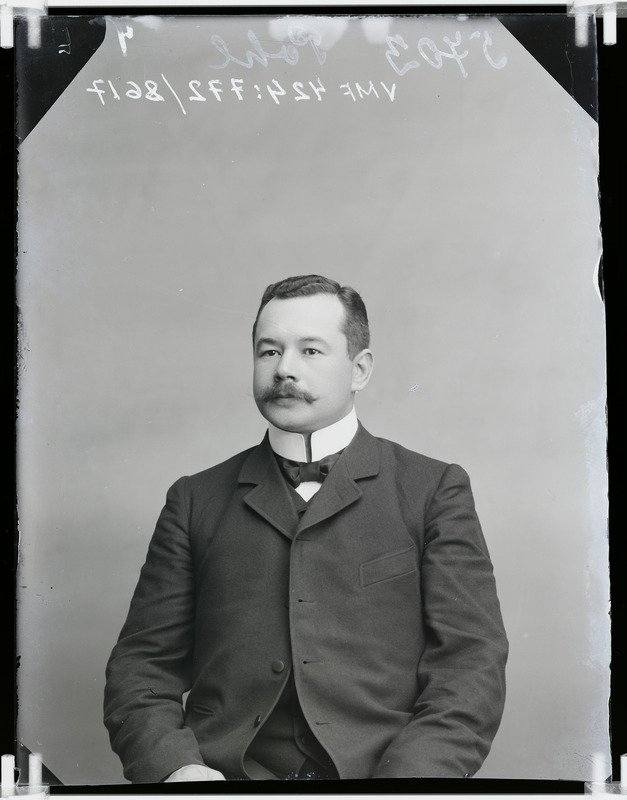 fotonegatiiv, Johannes Eduard Pohl, Viljandi tikuvabrikant, 1906, foto J. Riet