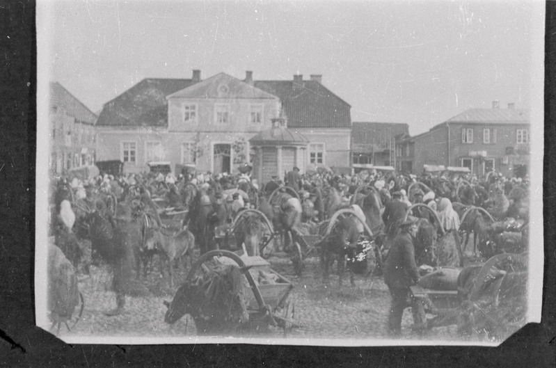 negatiiv, koopia fotost, Viljandi turg, u 1905