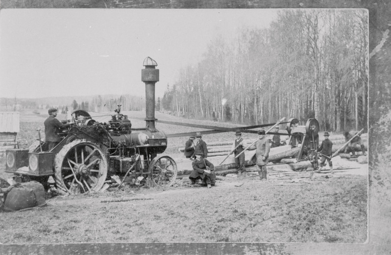 negatiiv, koopia fotost, Holstre, saekaater Punabu metsas, 1908