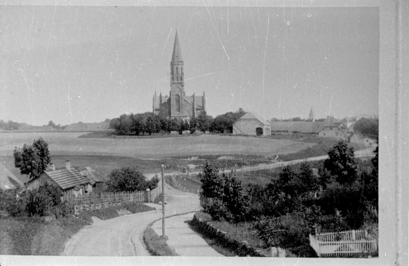 negatiiv, koopia fotost, Viljandi, Vaksali tn, Pauluse kirik, u 1910