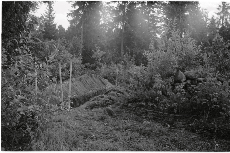 negatiiv, Viljandimaa, Risti kiriku varemete kaevamised, põhjakaevand, 1974