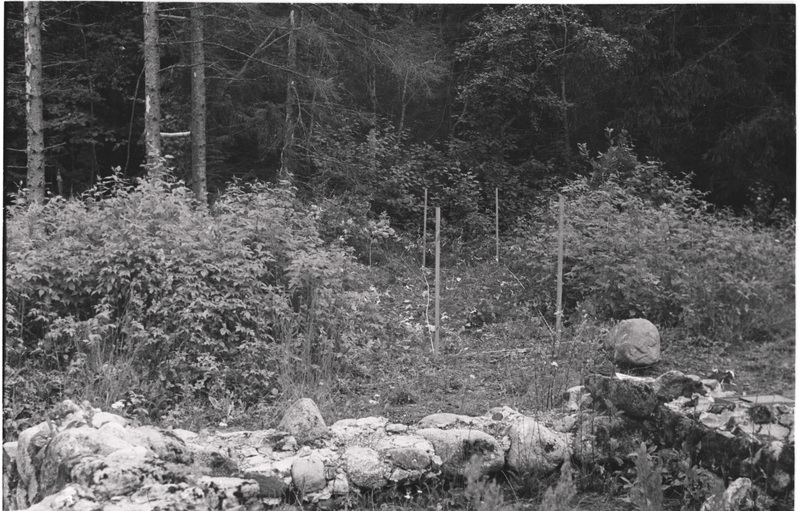 negatiiv, Viljandimaa, Risti kiriku varemete kaevamine, kagukaevand, 1974