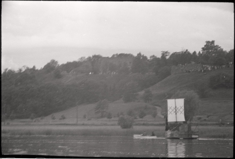 negatiiv, Viljandi, laulupeo veepidu Viljandi järvel, 1960