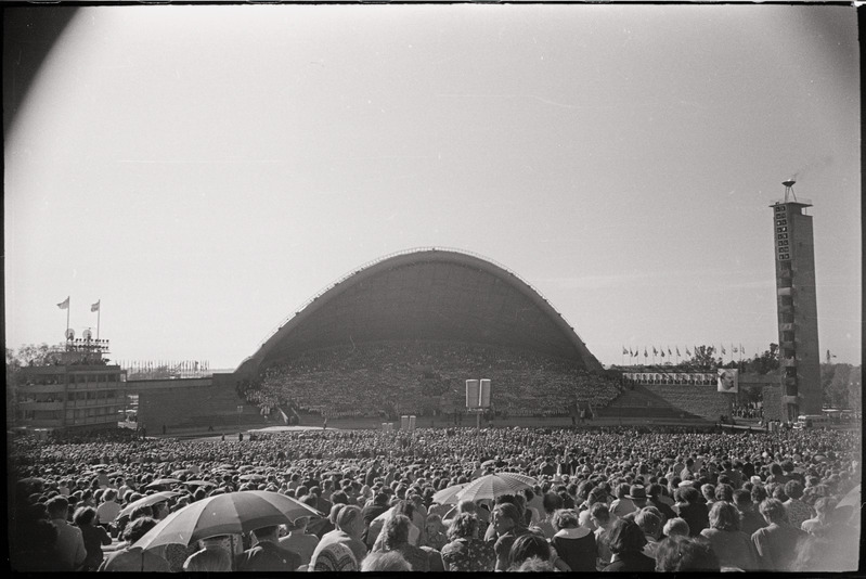 negatiiv, ENSV Üldlaulupidu, laululava ja publik, 1960