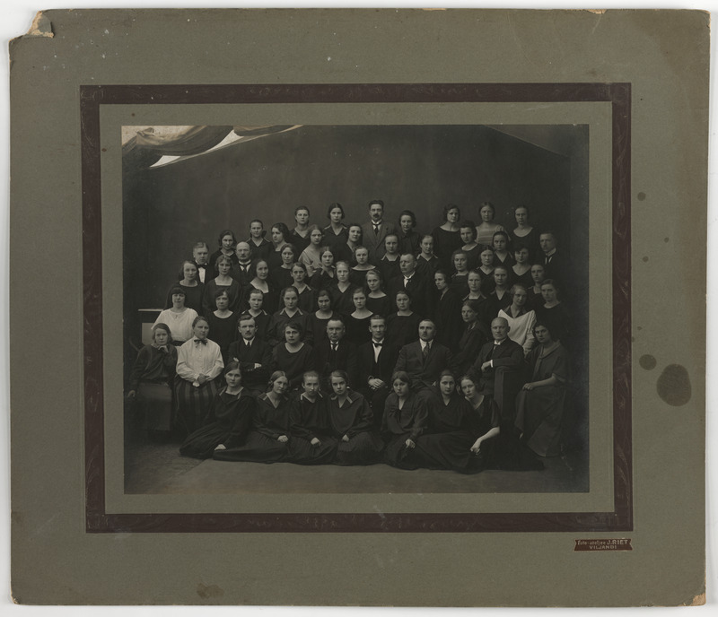 foto papil, Viljandi Eesti Haridusselts'i kool, grupp, u 1923, foto J. Riet