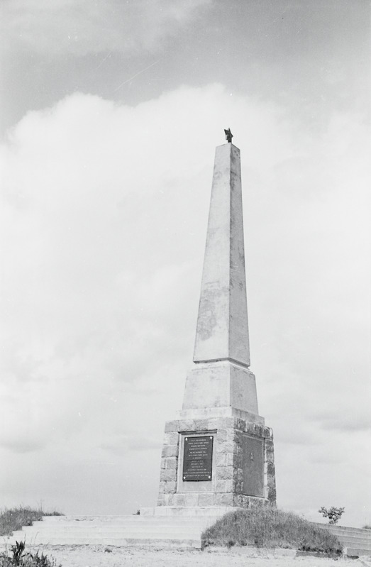 fotonegatiiv, Viljandi, Järveotsa obelisk, 1966, foto A. Kiisla