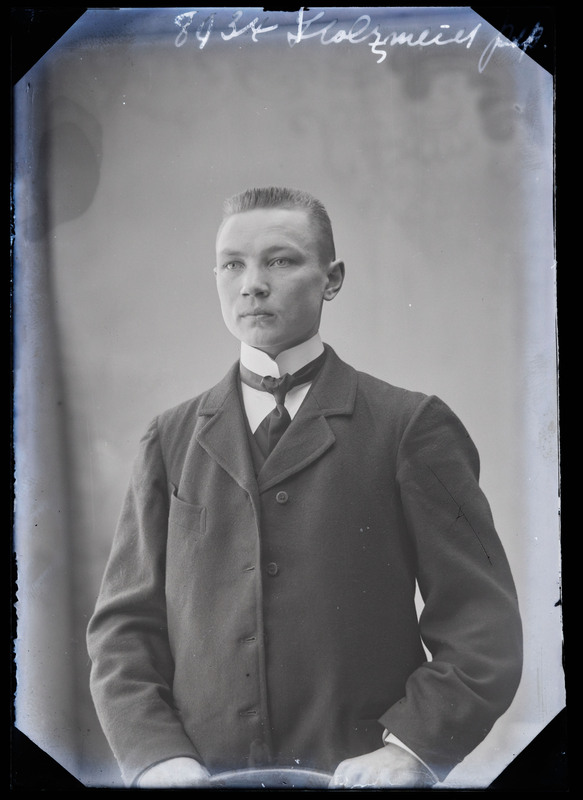 negatiiv Jüri Holzmeier (Holtsmeier) kooliõpetaja, foto J. Riet, neg 8034, 02.02.1908
