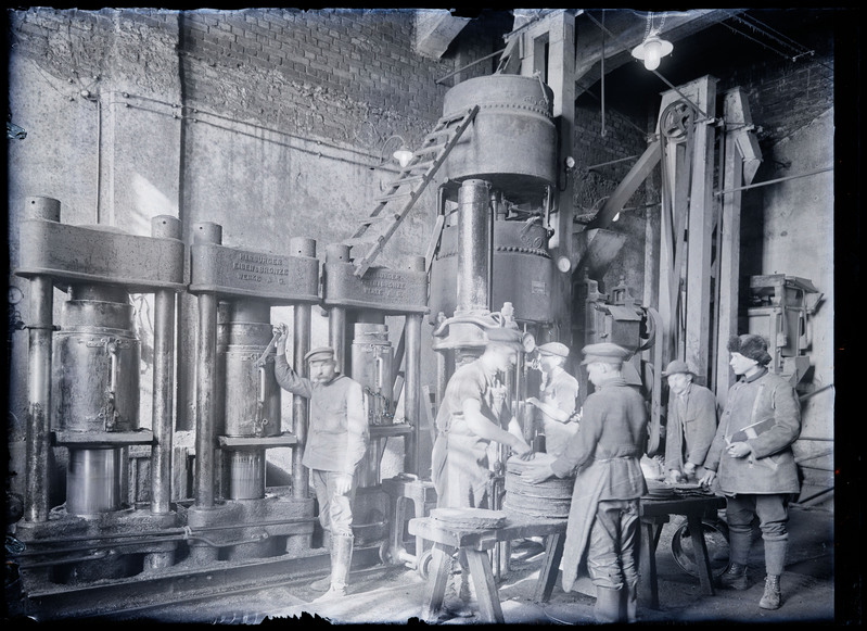negatiiv Abja linavabrik, sisevaade, foto J. Riet, 42495, 1924