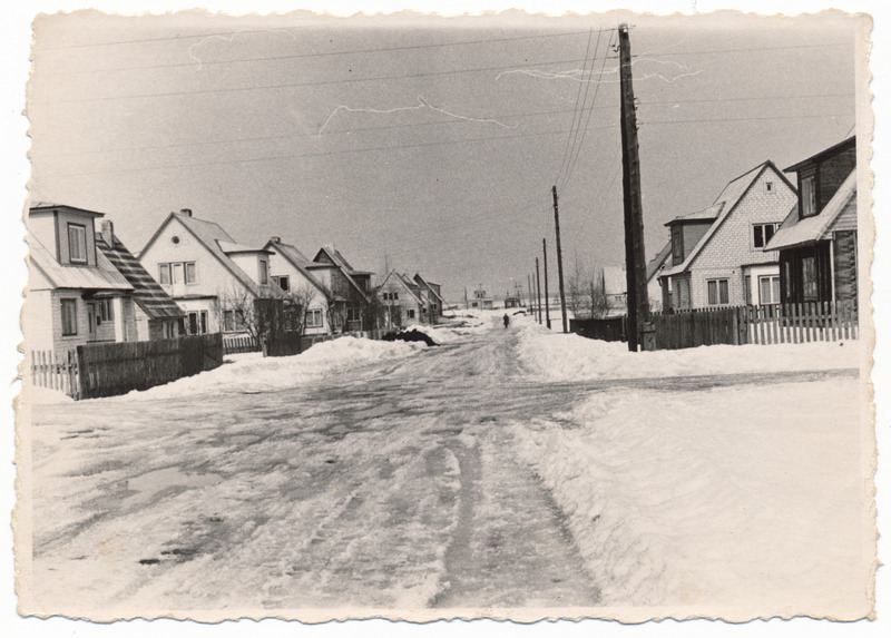 foto, Viljandi, Põhja pst, ristumine Kesk-Kaare tn, u 1960 talv