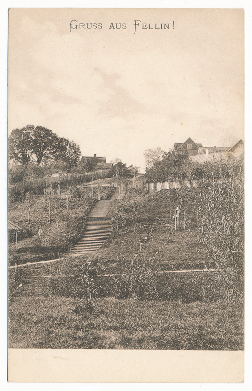 trükipostkaart albumis, Viljandi Trepimägi u 1905