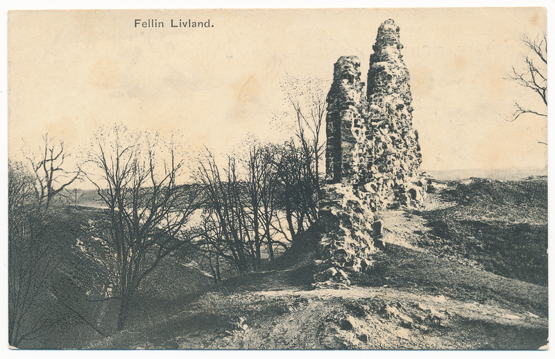 trükipostkaart albumis, Viljandi Kaevumägi, põhjanõlv ja järv u 1910, kirjastaja E. Ring