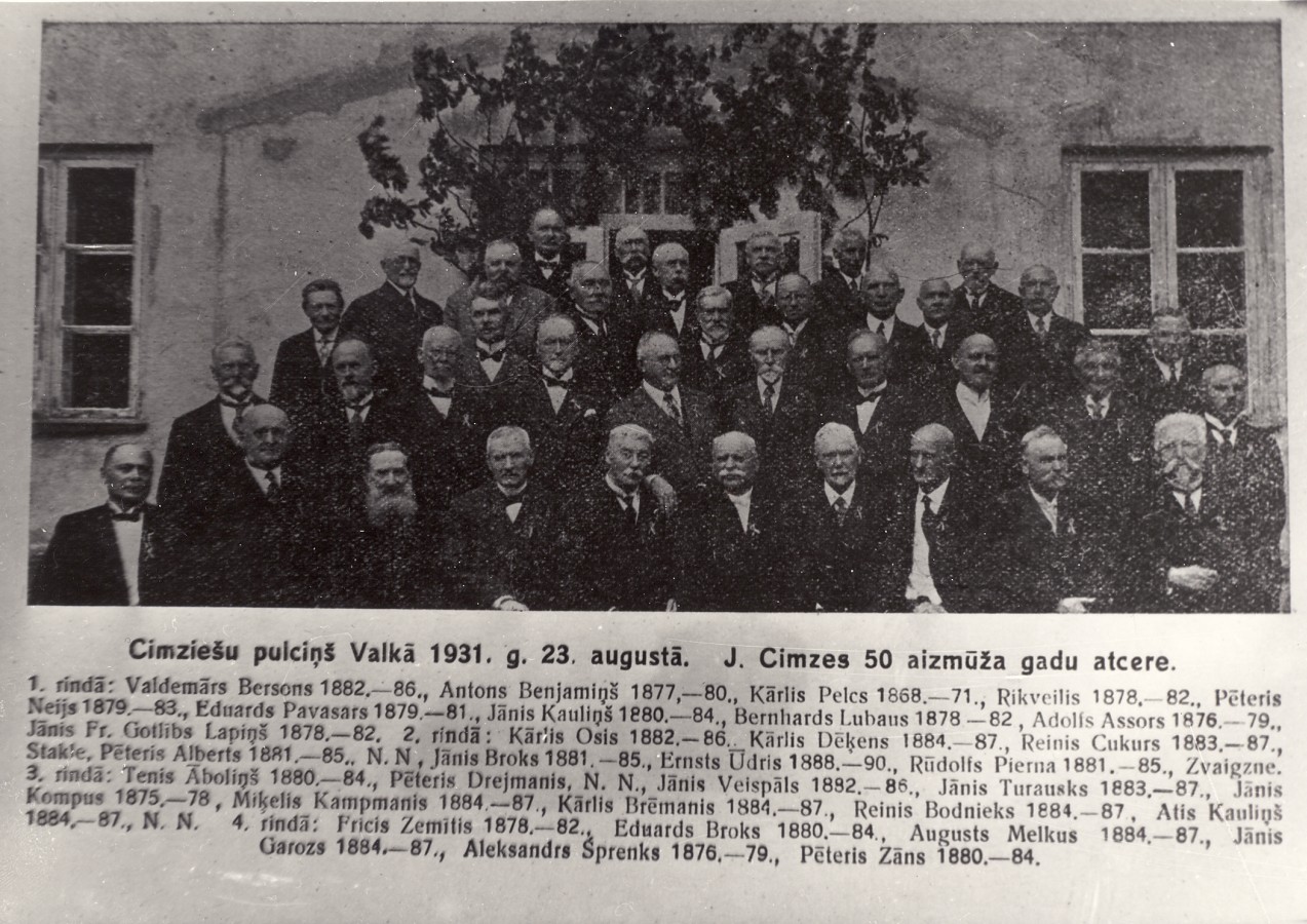 Cimze seminari vilistlased kokkutulekul 1931