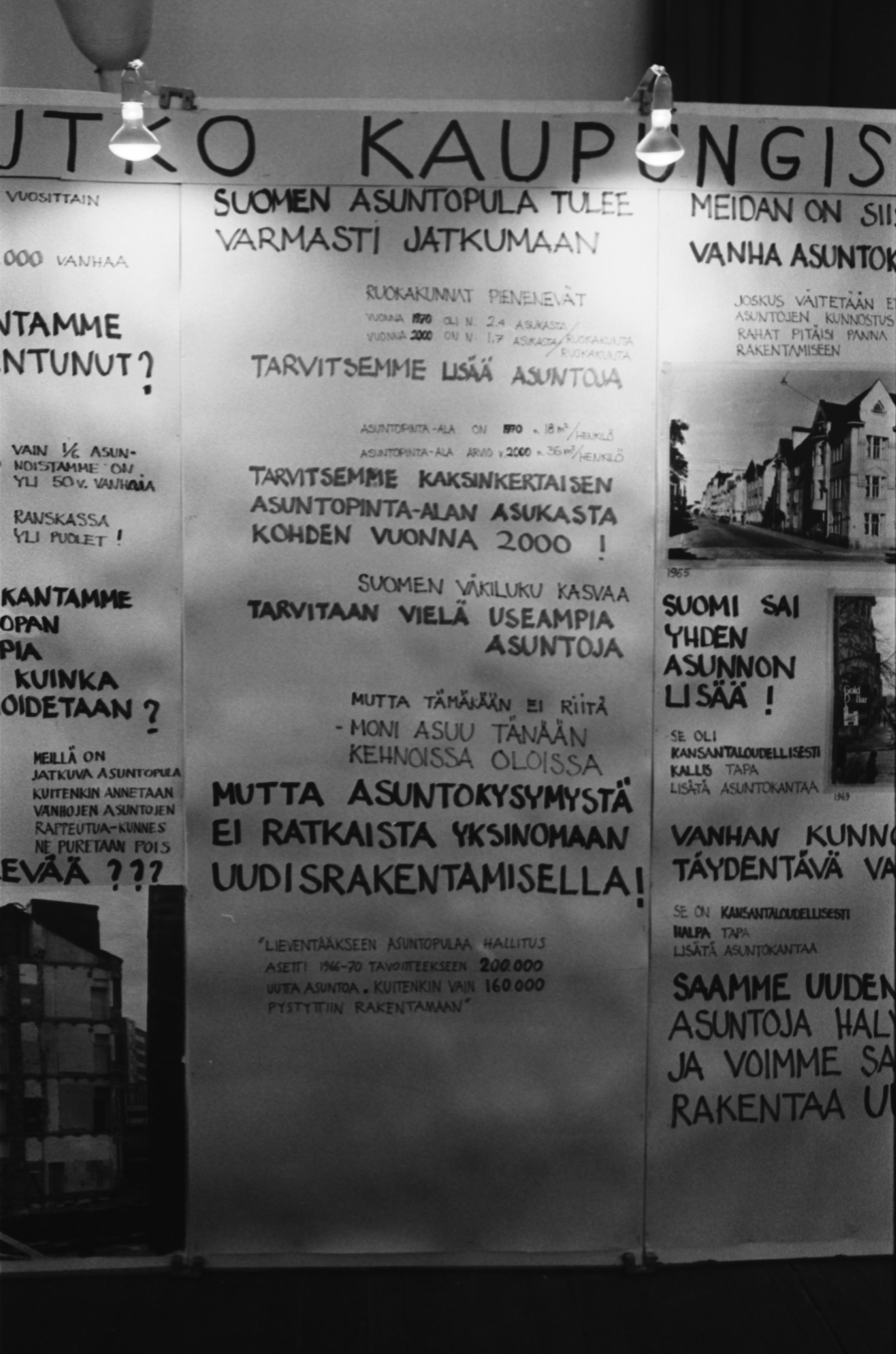 Mannerheimintie 17. Asumista käsittelevä näyttely Habitare 70 -messuilla Messuhallissa (Töölön kisahallissa.)