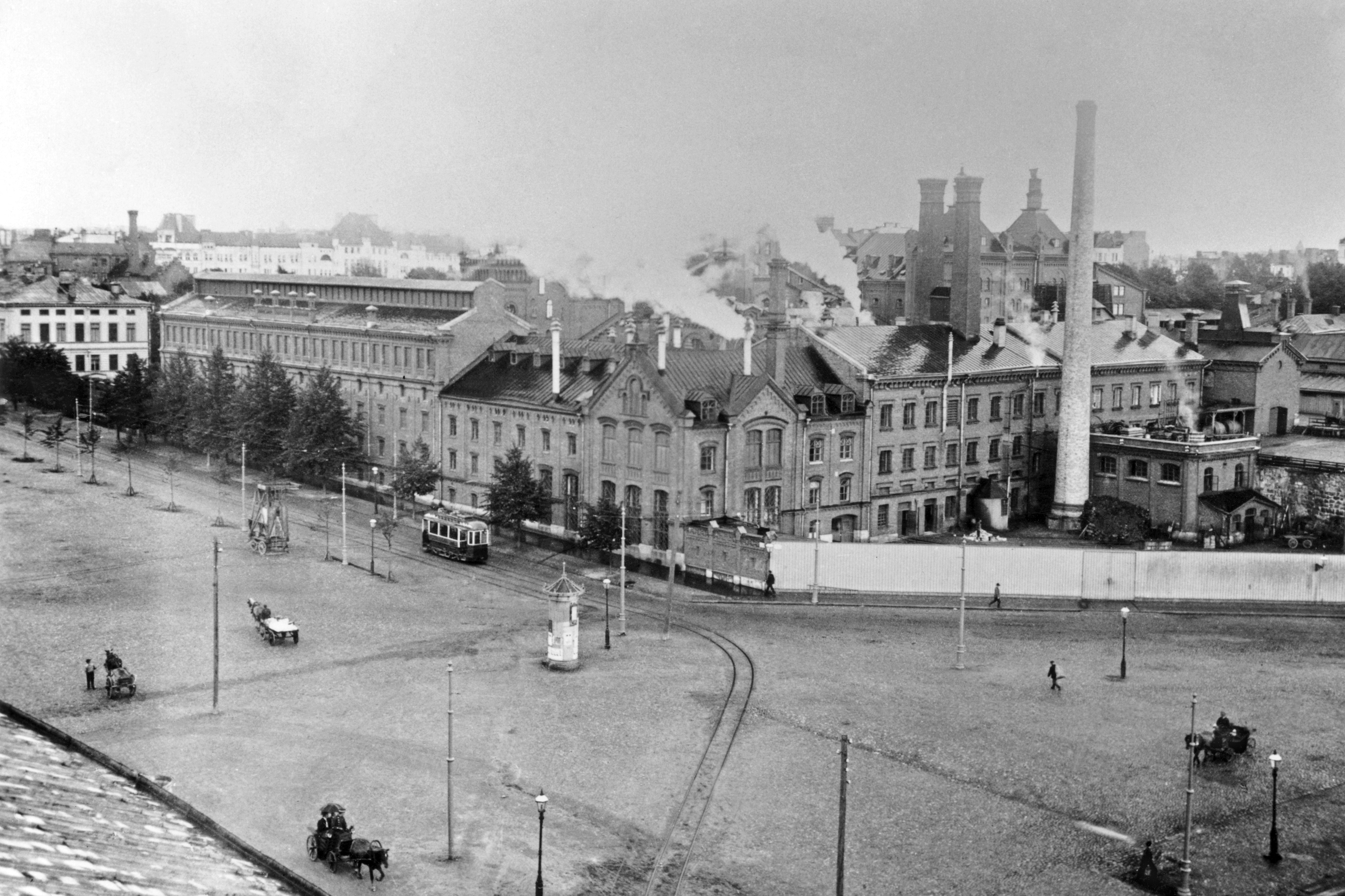 Sinebrychoffin panimo, Bulevardi 42 - 38. Vasemmalla Bulevardi 3.