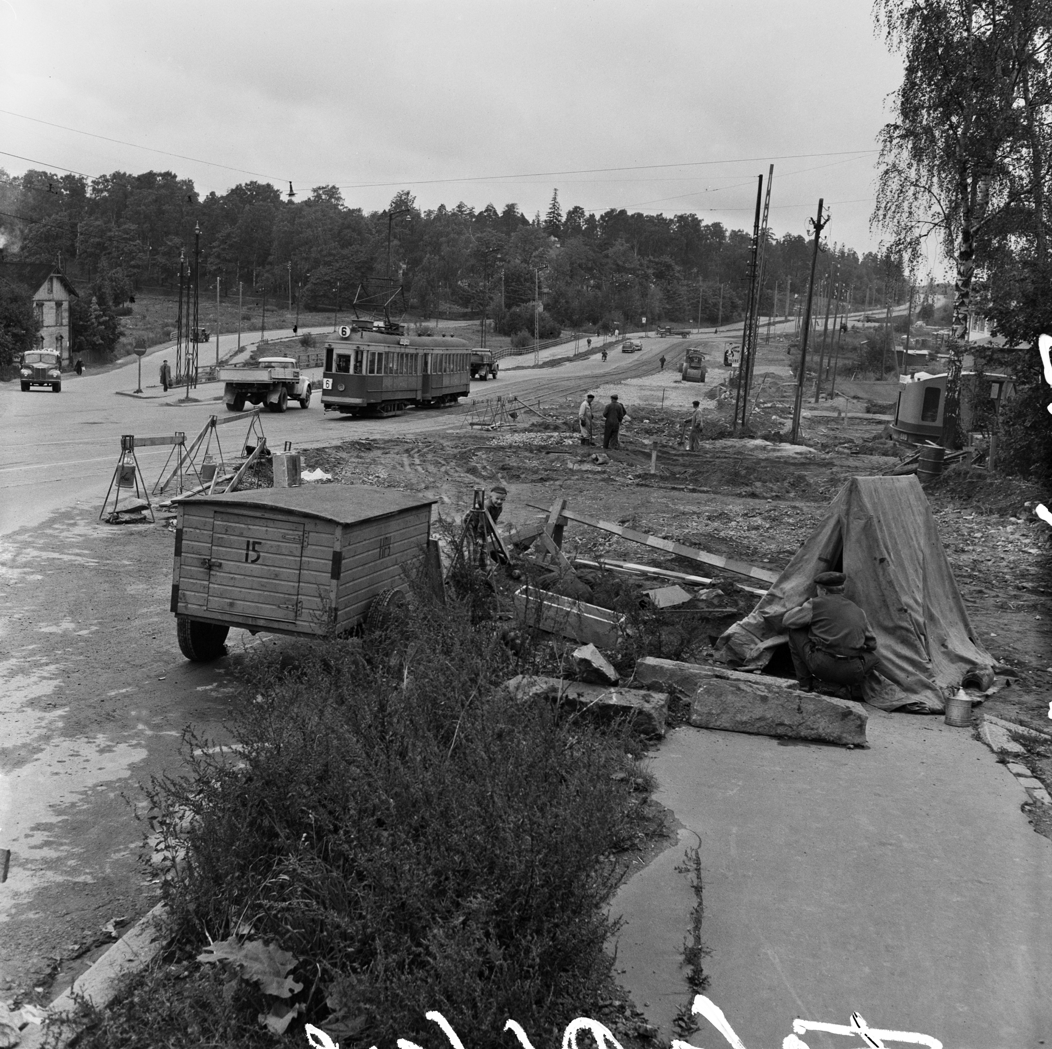 Hämeentietä levennetään Toukolan kohdalla.