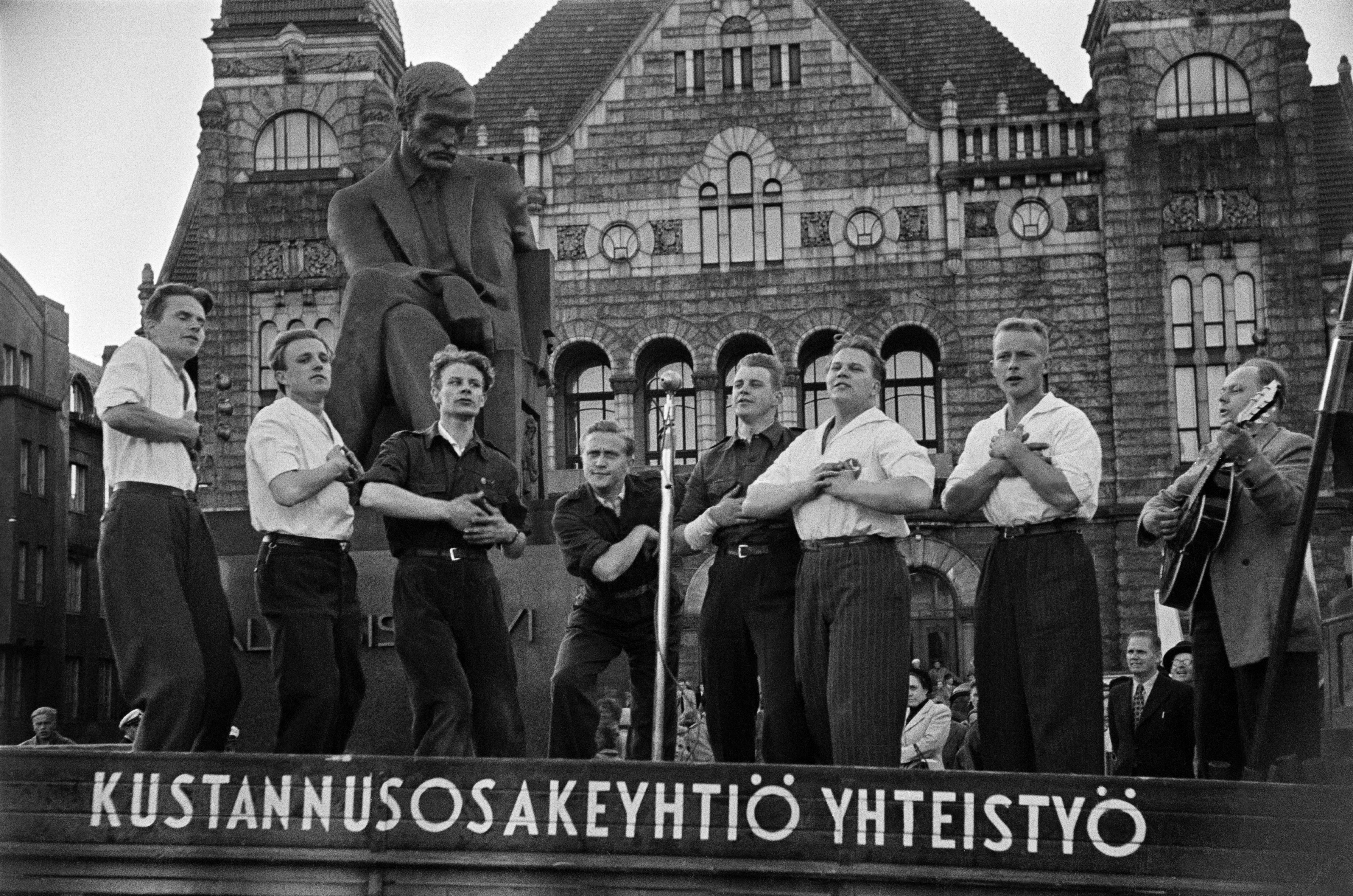 Demonstration at Railway Tower