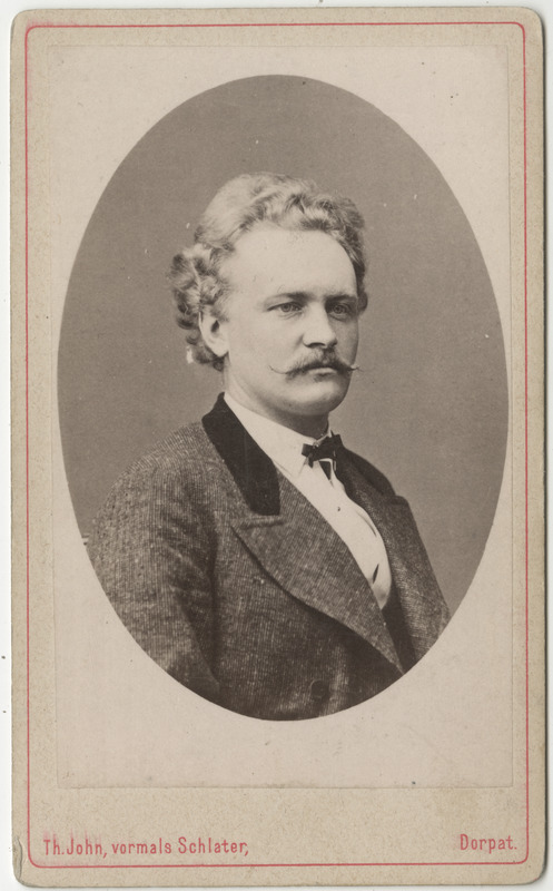 Korporatsioon "Estonia" liige Karl Nieberg, portreefoto