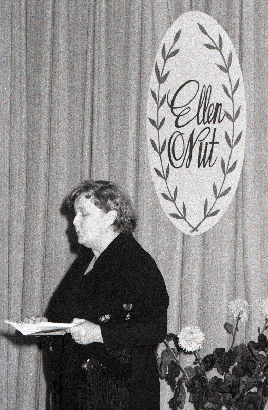 Kirjanik Ellen Niidu 50. sünnipäeva tähistamine Kirjanike Majas. Esineb juubilar.