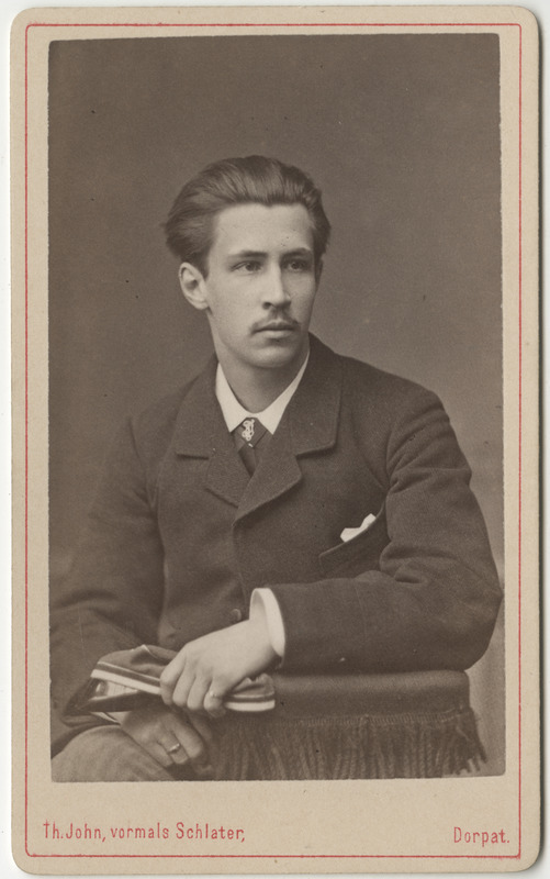 Korporatsioon "Estonia" liige Hermann Spindler, portreefoto