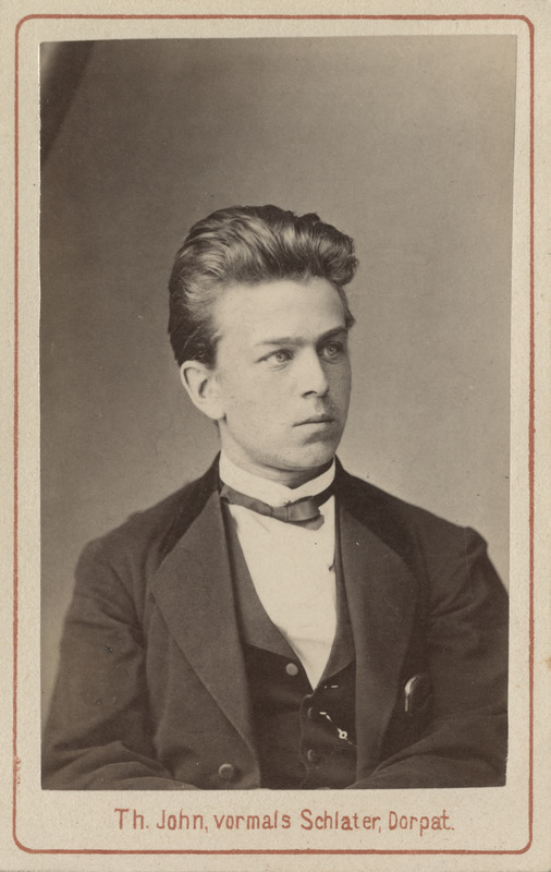 Korporatsioon "Estonia" liige Konstantin Ewers, portreefoto