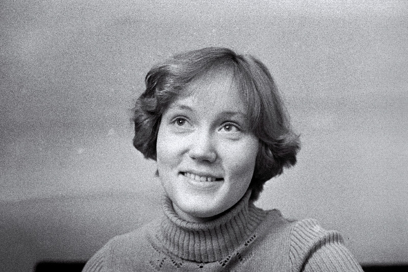 ELKNÜ XVIII kongressi delegaat, Tallinna Pedagoogilise Instituudi III kursuse keeleteaduskonna komsomolisekretär Tiina Tõldsepp.