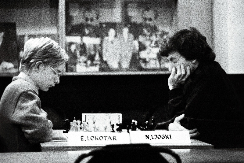 P. Kerese nim. Vabariikliku Malemaja meistrite turniiril kohtuvad Erkki Lokotar ja Nikolai Ljogki.