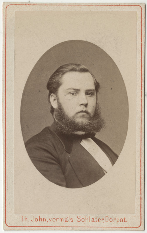 Korporatsioon "Estonia" liige Christoph Mickwitz, portreefoto