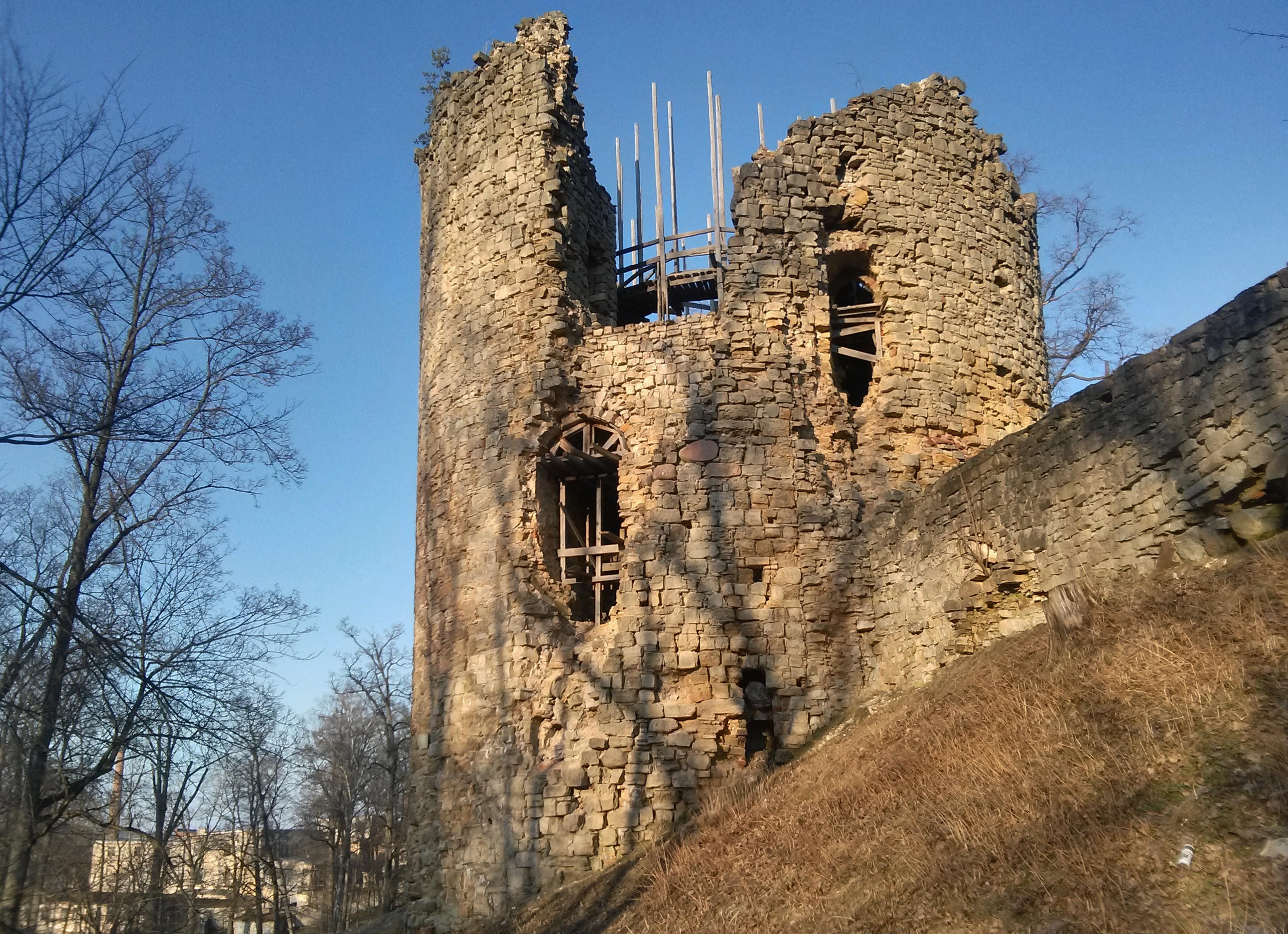 Ruins of one of the towers of Cēsis Castle - This is a photo of cultural heritage monument of Latvia number