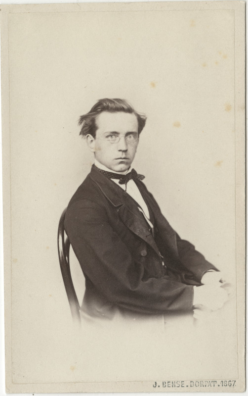 Korporatsioon "Estonia" liige Leopold Rödder, portreefoto