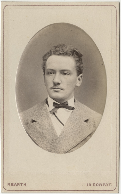 Korporatsioon "Estonia" liige Adolf von Guzkowski, portreefoto