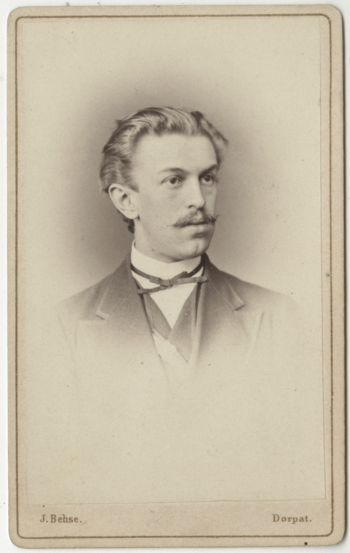 Korporatsioon "Estonia" liige parun Alfred Rosen, portreefoto