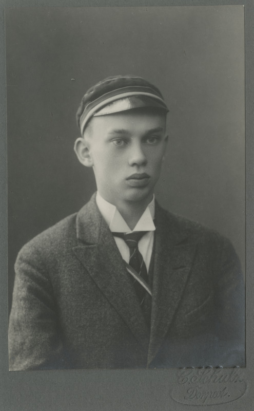 Korporatsioon "Estonia" liige Nikolai Hoeppener, portreefoto