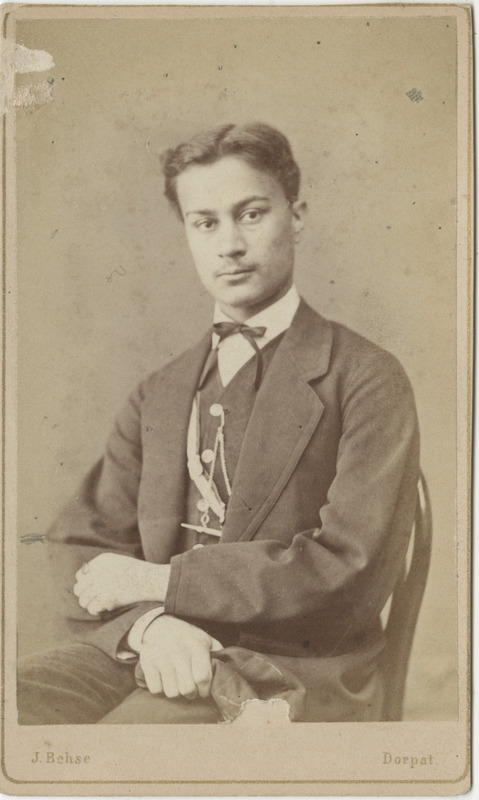 Korporatsioon "Estonia" liige parun Konstantin von Traubenberg, portreefoto