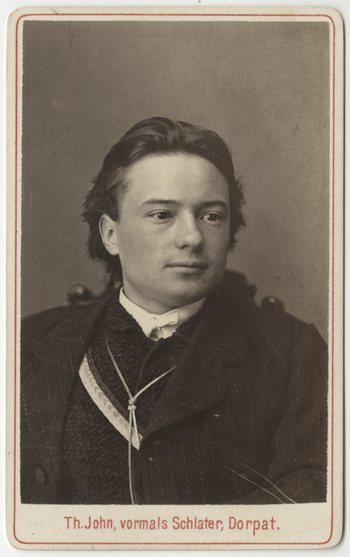 Korporatsioon "Estonia" liige Eugen Erbe, portreefoto