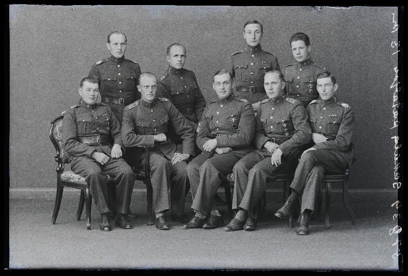 Grupp Sakala Üksik Jalaväepataljoni sõjaväelasi.
