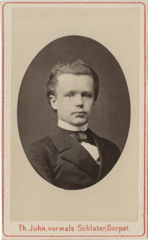 Korporatsiooni "Livonia" liige Alfred von Klot, portreefoto