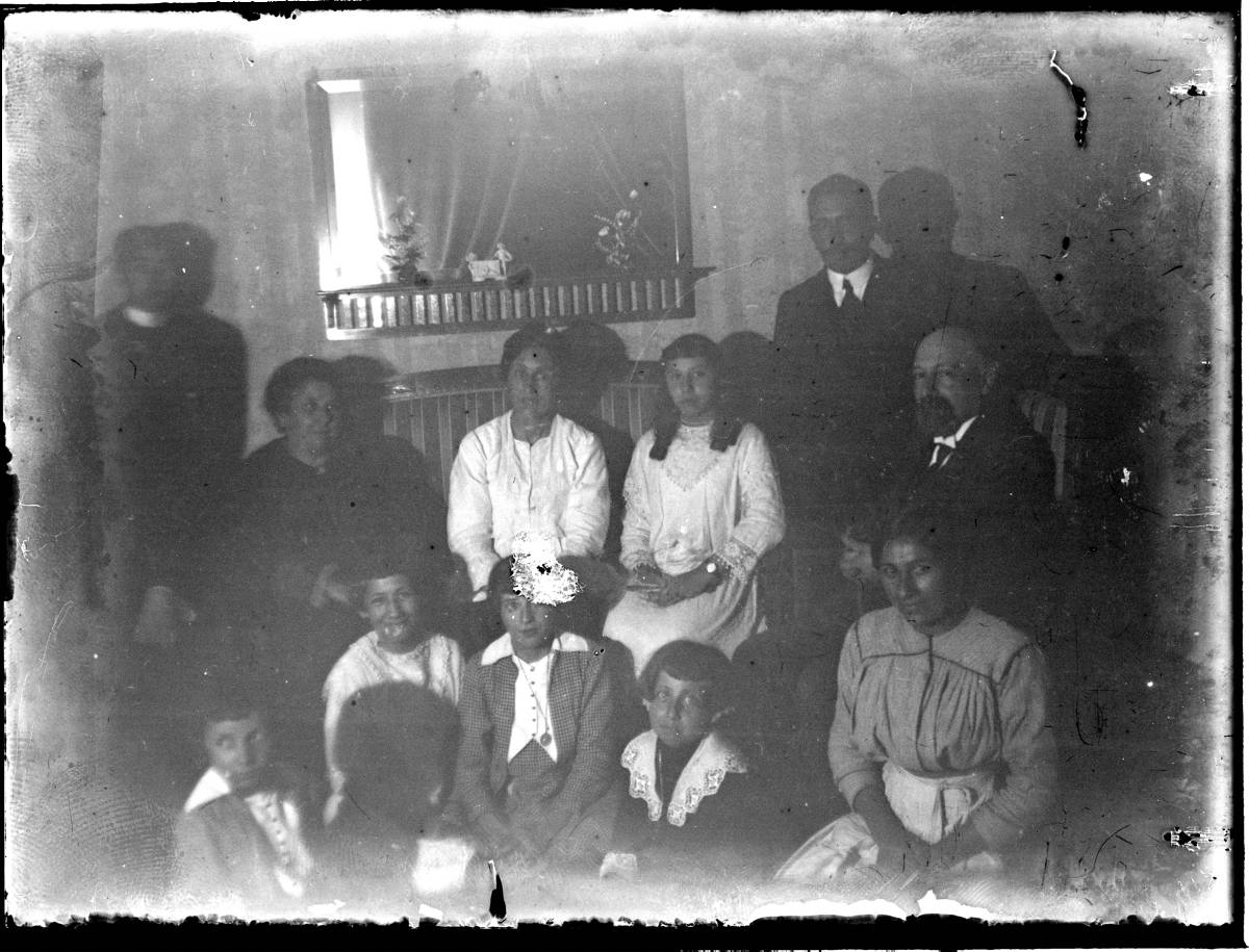 [Group Portrait] - Group portrait of a family inside a house