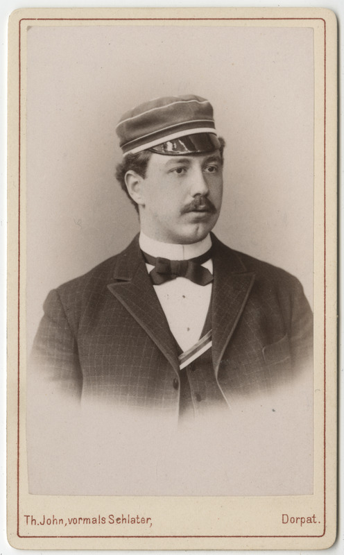 Korporatsiooni "Livonia" liige parun Friedrich Grotthuss, portreefoto