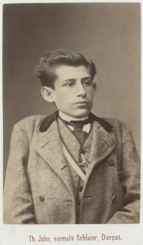 Korporatsioon "Estonia" liige Karl Luther, portreefoto