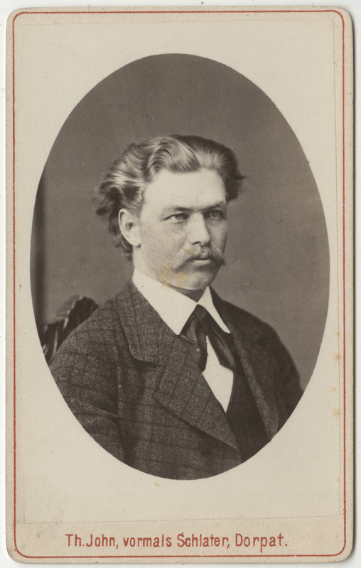 Korporatsioon "Estonia" liige Theodor Hoffmann, portreefoto