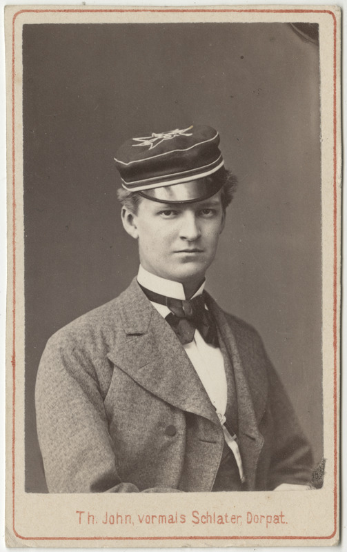 Korporatsioon "Estonia" liige krahv Emil Igelstrom, portreefoto