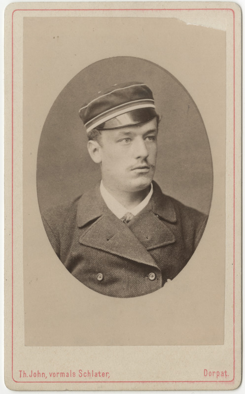 Korporatsioon "Estonia" liige Robert von Voigt, portreefoto