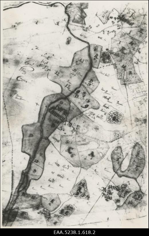 Lümandu mõisa plaan (1694), koopia fragmendist