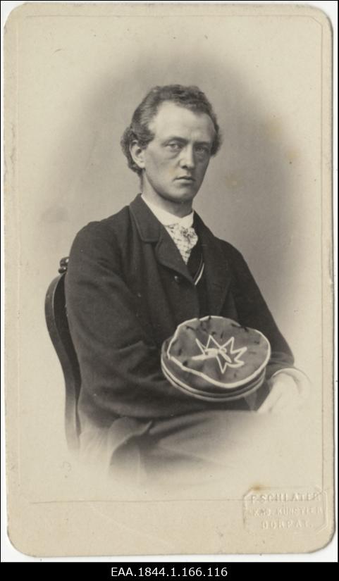 Korporatsiooni "Livonia" liige parun Arthur von Vietinghoff, portreefoto