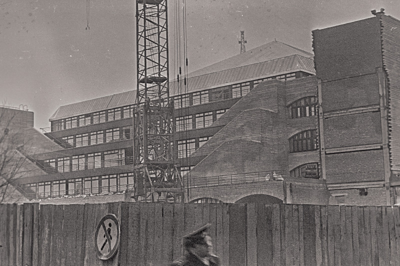 Rahvusraamatukogu ehitusel.