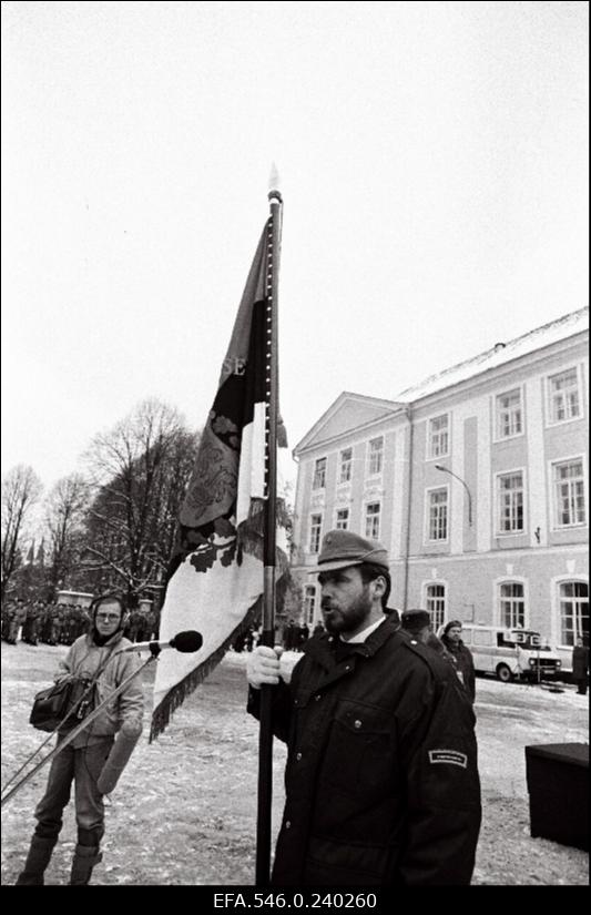 Piirivalve lipu pühitsemine Toompeal.