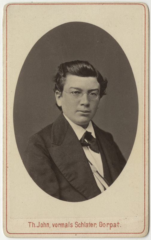 Korporatsioon "Estonia" liige Arthur von Güldenstubbe, portreefoto