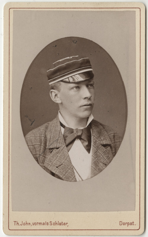 Korporatsioon "Estonia" liige parun Ernst Ungern-Sternberg, portreefoto