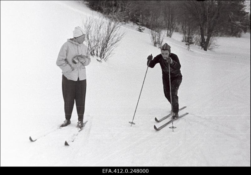 NSV Liidu suusatamise meistrivõistluste ajal Otepääl.