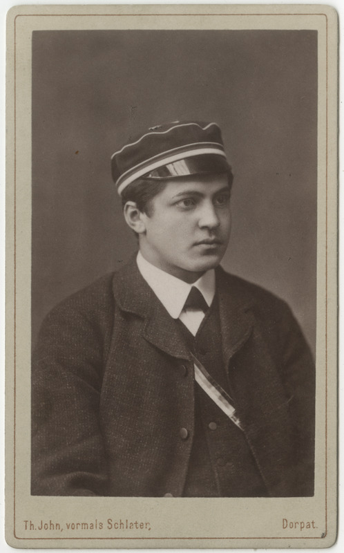 Korporatsioon "Estonia" liige Alexander Eggers, portreefoto